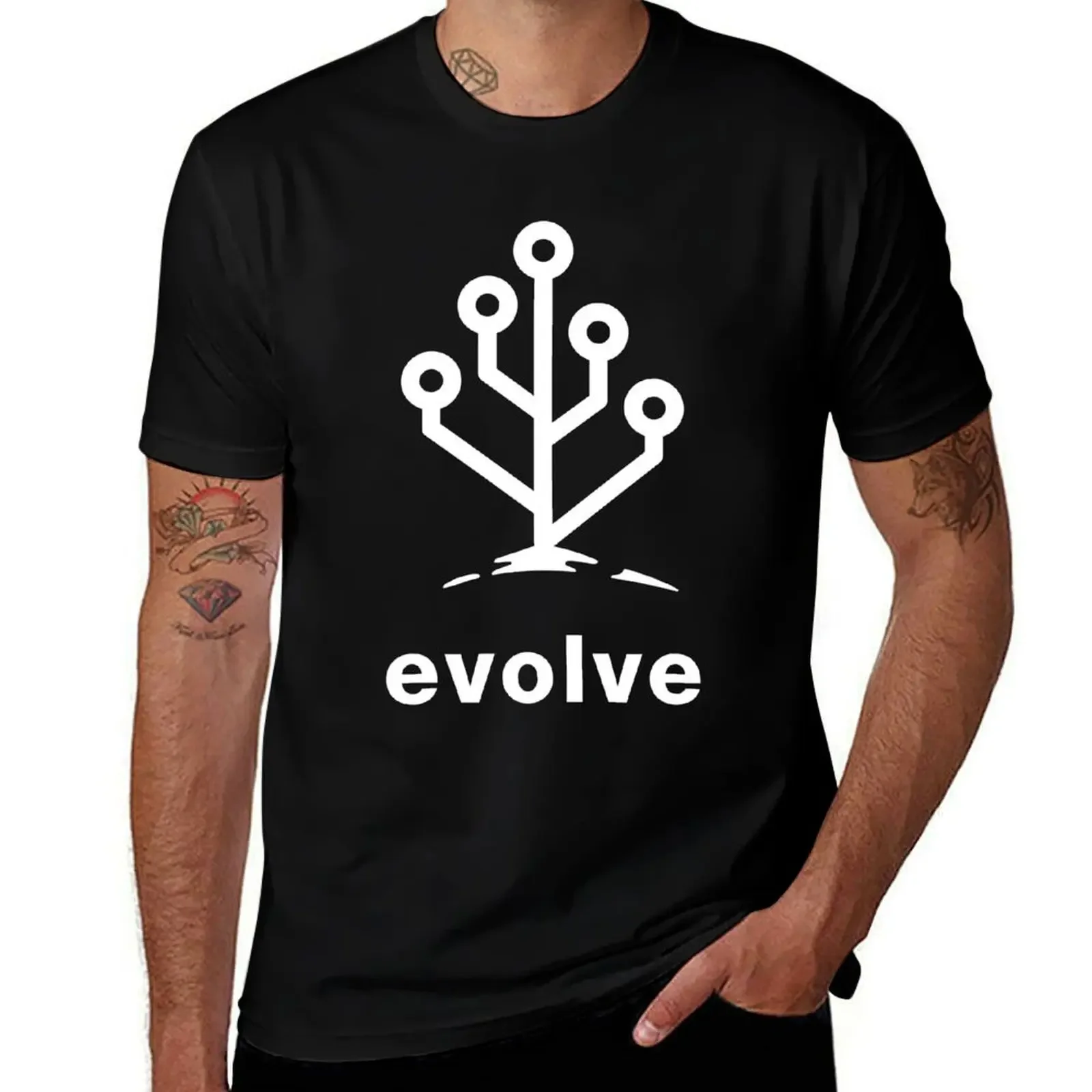 Evolve T-Shirt anime stuff tops blue archive compression shirt men