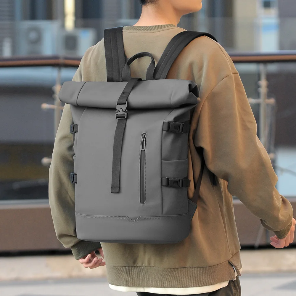 Waterproof Durable Outdoor Backpack Roll Top Fashion Casual backpacks for Hiking Travel Men Women Daily Commute mochilas рюкзак