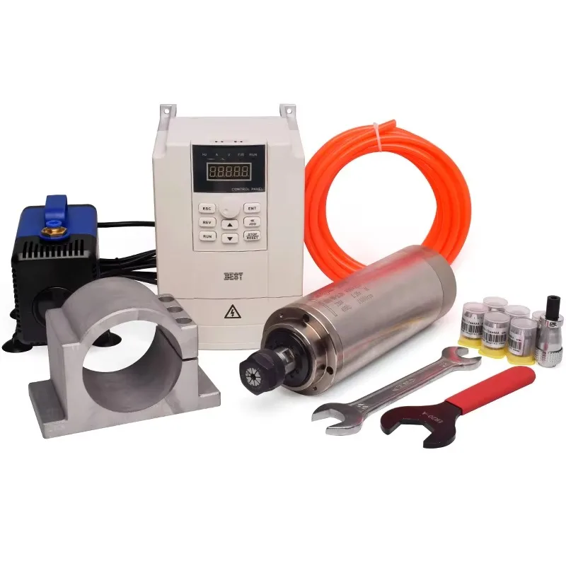 80 2.2Kw Water Cooling Spindle Set BEST 2.2Kw Vfd Cnc Spindle Motor Water Cooled Spindle Motor
