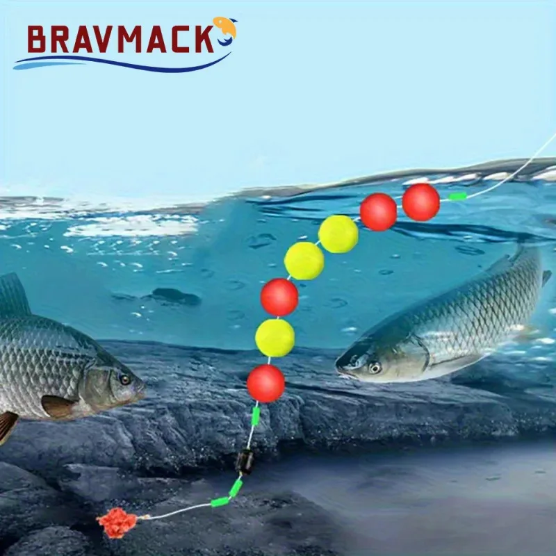 BRAVMACK 20 قطعة رغوة عالية الوضوح الصيد يطفو دائم الإسفنج بوبرز معدات صيد الأسماك في الهواء الطلق المياه العذبة والمياه المالحة