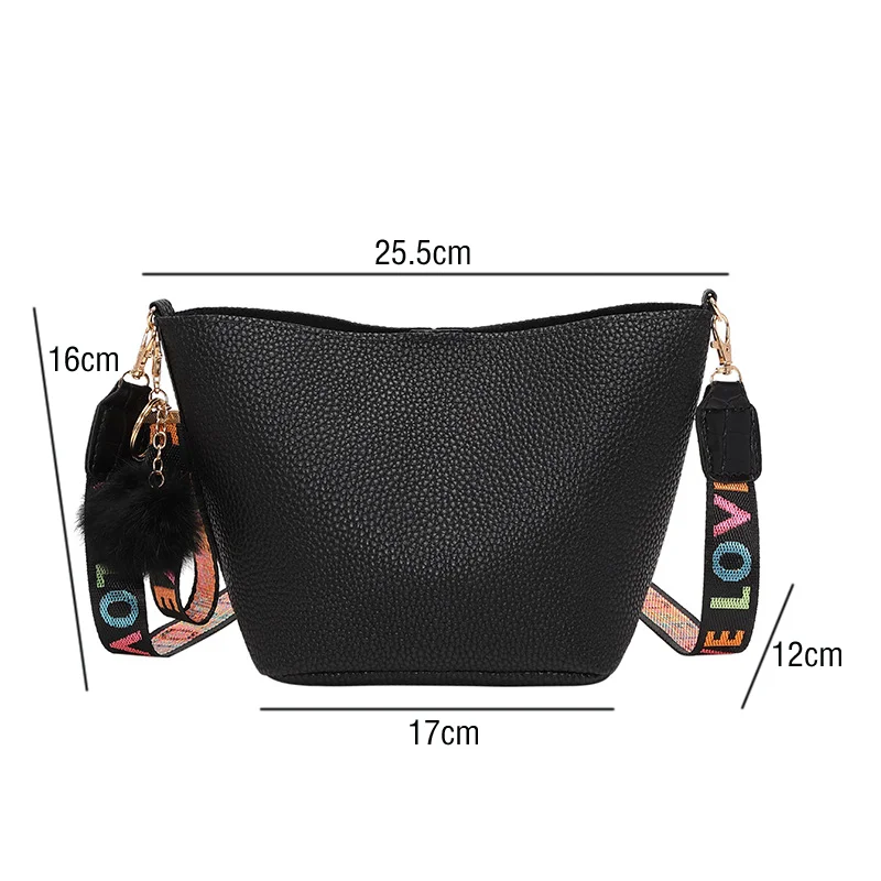 Fashion Simple Shoulder Bag Casual Lychee Pattern Crossbody Bags for Women Handbags Color Shoulder Strap Designer Messenger Bags