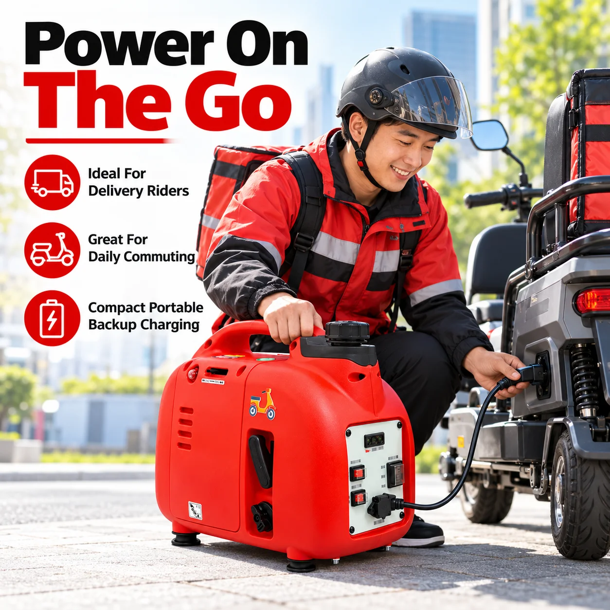 AOLIVIYA 800W Portable Generator Range Extender 48V 60V 72V Electric Bike Tricycle Battery Charger Specialty Tools