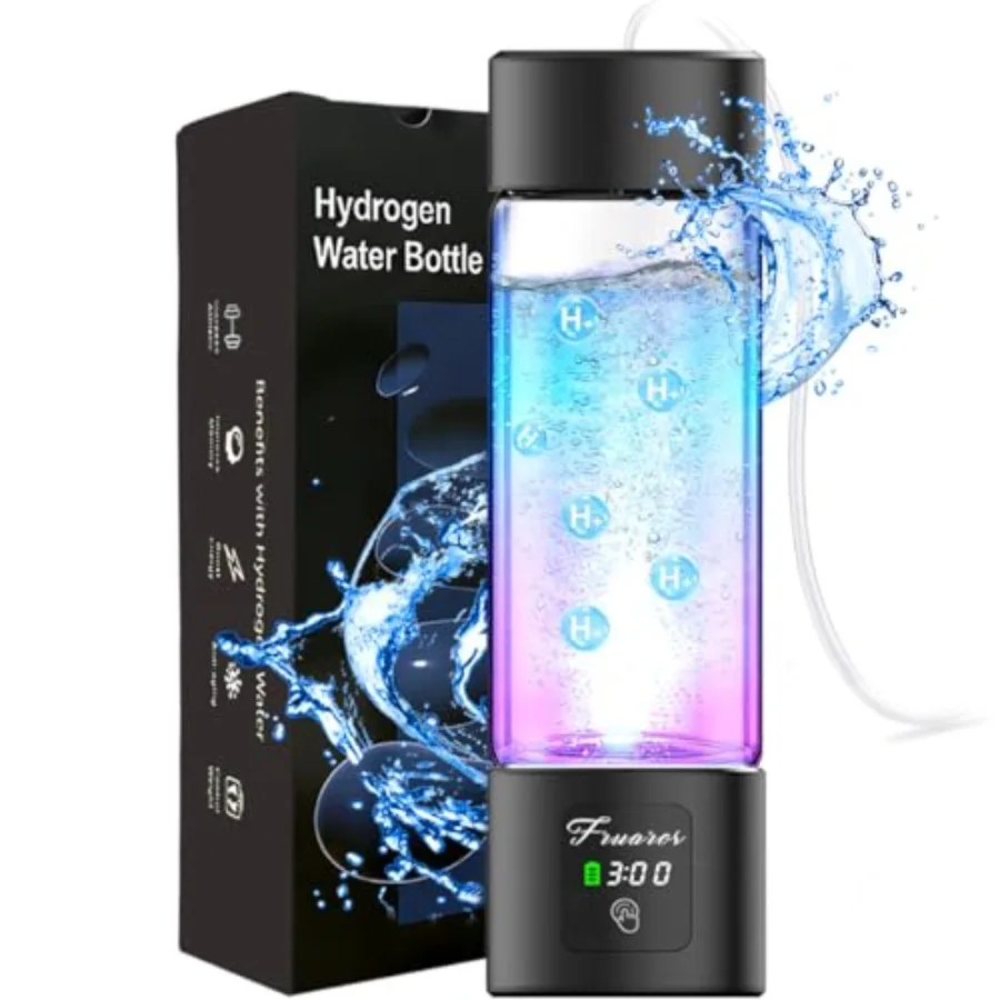 

Hydrogen Water Bottle Generator - SPE/PEM Tech Hydrogen Water Machine - 6000 PPB Portable hydrohealth Water Bottle for Kidney H