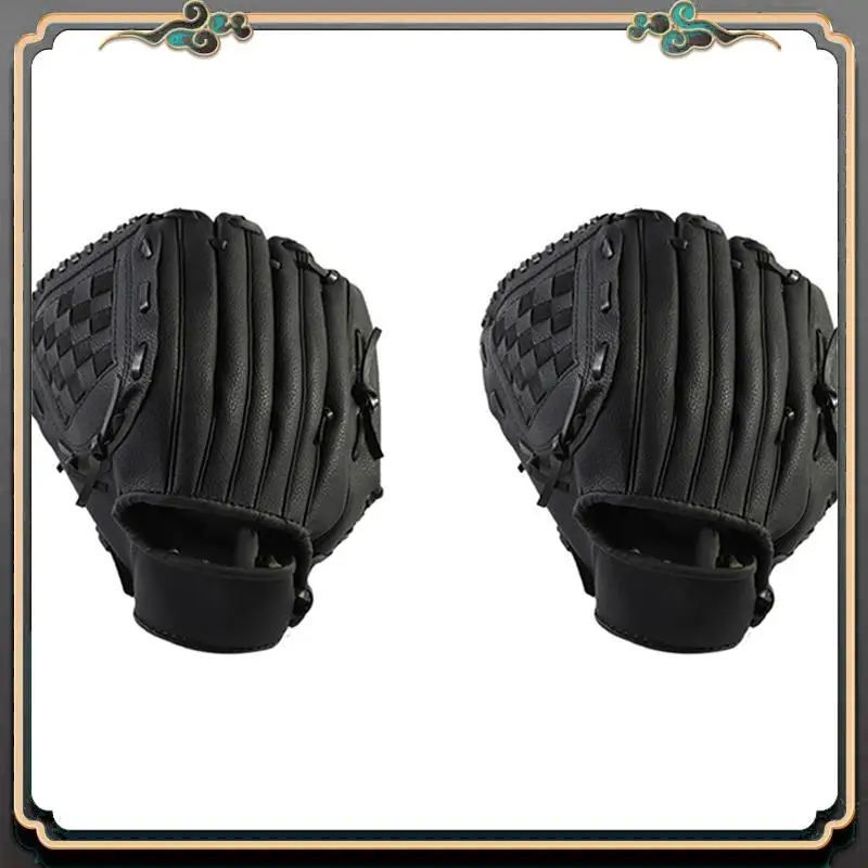 

Premium 2X Outdoor Sports Baseball Glove Softball Practice Equipment Right Hand For Adult Man Woman Train,Black 10.5 Inch