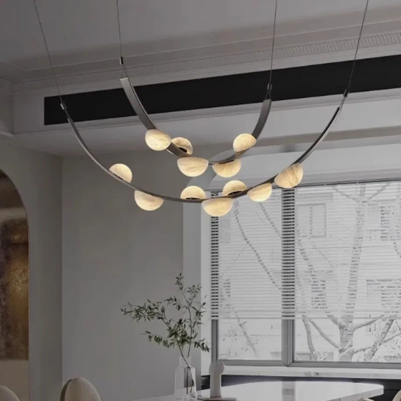 Marble chandelier modern minimalist creative designer hotel villa model room