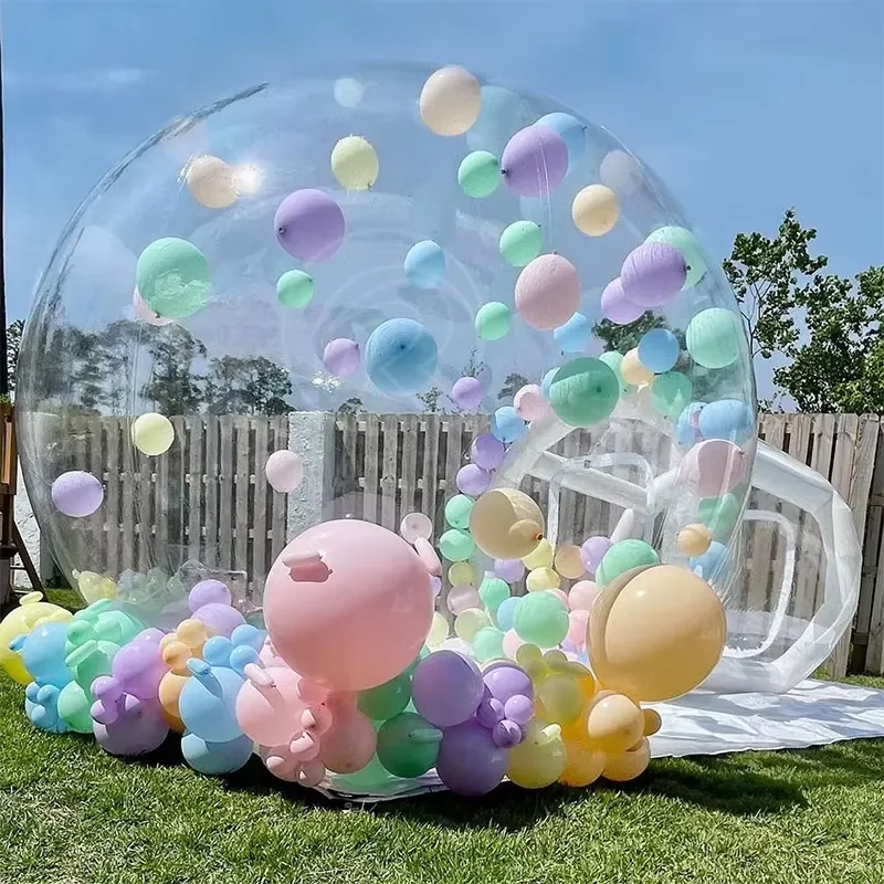 Business Party Bounce House PVC Transparent White Inflatable Bubble House with Repair Kit Inflatable House Dome Tent