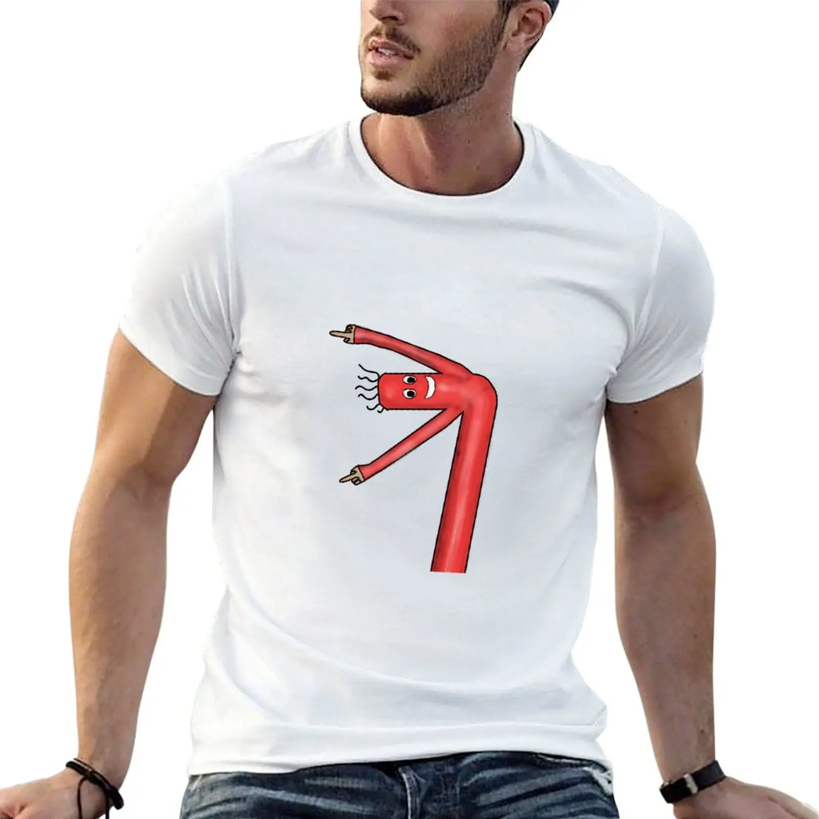 wacky waving inflatable tube car dealer man T-Shirt designer shirts plus size clothes mens t shirts casual stylish
