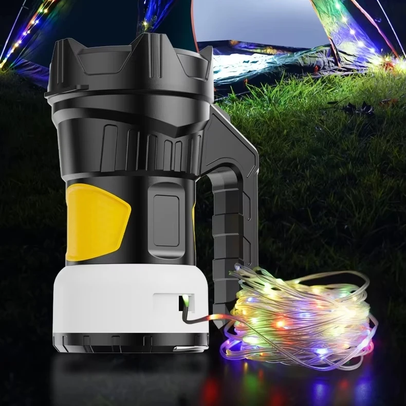 LED Handheld Waterproof Outdoor Ultra Bright High-Power Long-Range Shooting Portable Searchlight with ABS Material