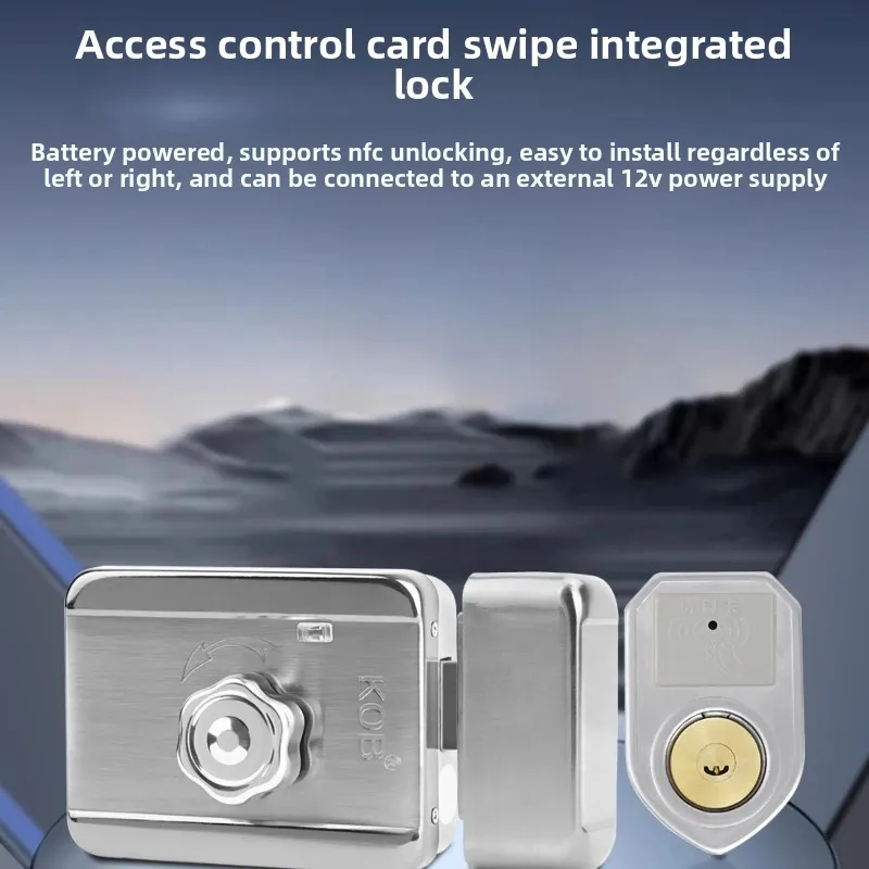 KOB Wiring Free Electric Control Lock Integrated Lock Electronic Remote Control Access Control System Rental House Door Lock
