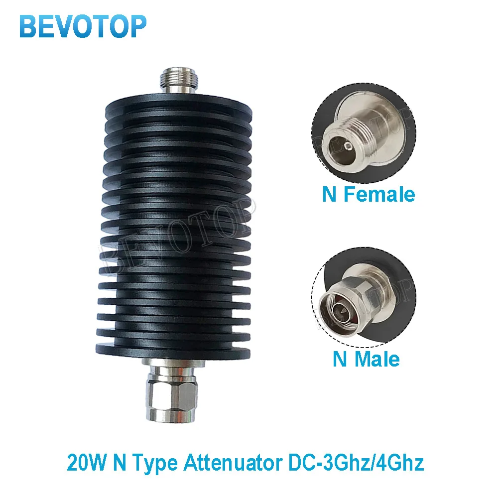 20w-n-type-attenuator-dc-3ghz-4ghz-1-2-3-5-6-10-15-20-30db-40db-n-male-plug-to-female-jack-rf-coaxial-power-connector-50ohm