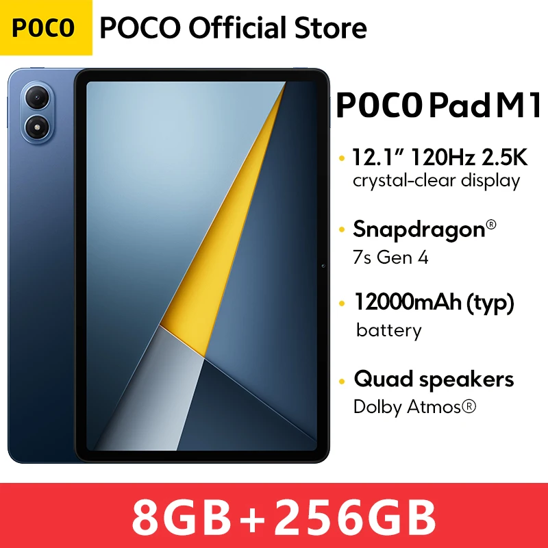POCO PAD M1 Global Version 8GB 256GB Tablet Snapdragon 7s Gen 4