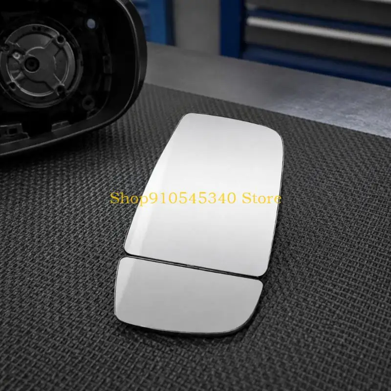 U2JA ABS-Backed Exterior Mirror Glass Replacement Assembly for Transit-150 250 with 2-Section Layout and Clip-Secured Attachment