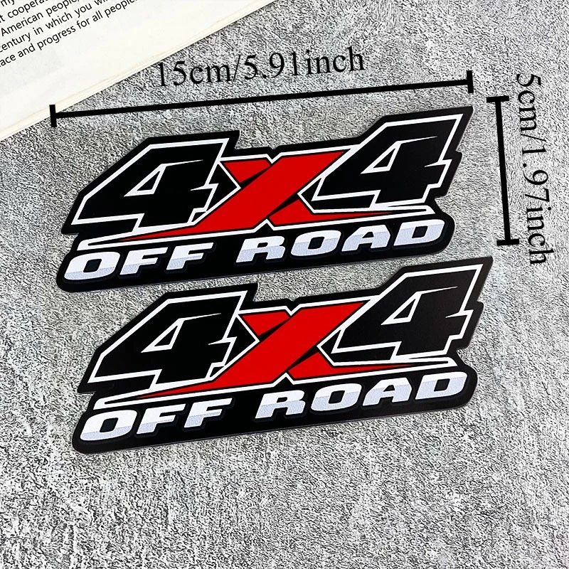 4X4 Off‑Road Waterproof Vinyl Stickers, Refit Decals for Auto Body Window Rear Bumper Truck Exterior Decor