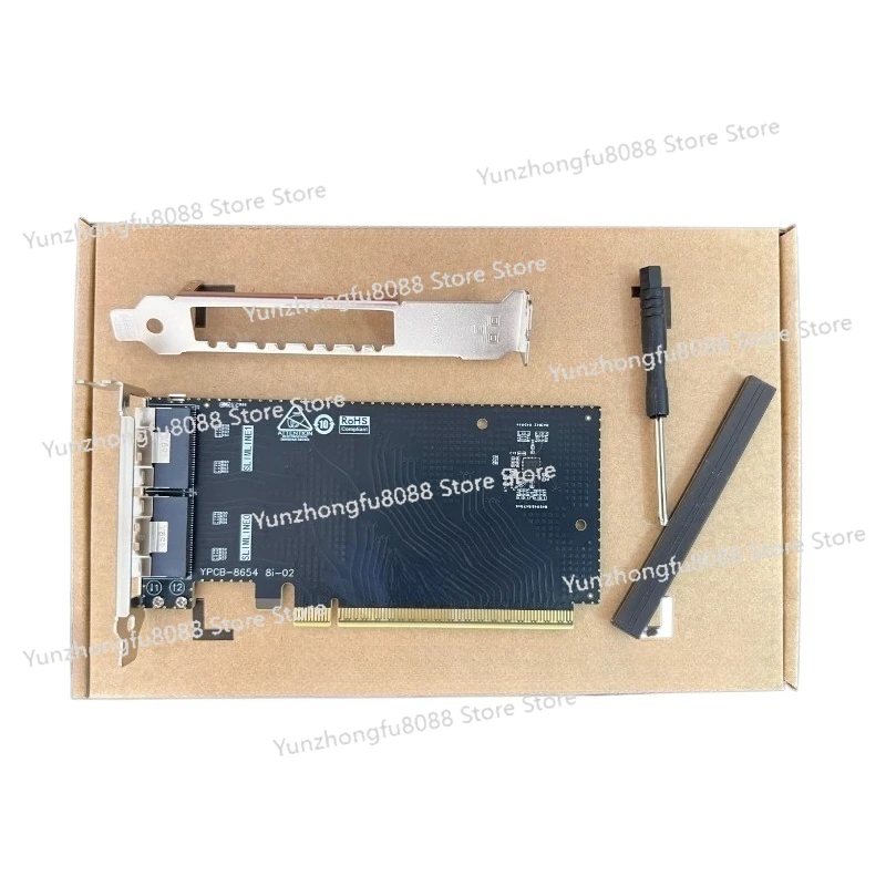

Graphics Card External PCle4.0 X16 To SlimSAS8654 After The Half-height Adapter Card DIY