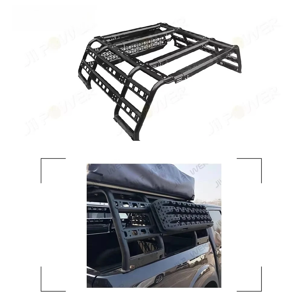 Full Size Truck Bed Overland Rack Land Frame Pickup Rear Bucket Custom Universal Anti-Roll Frame Roof Rack Adjustable Iron Bar