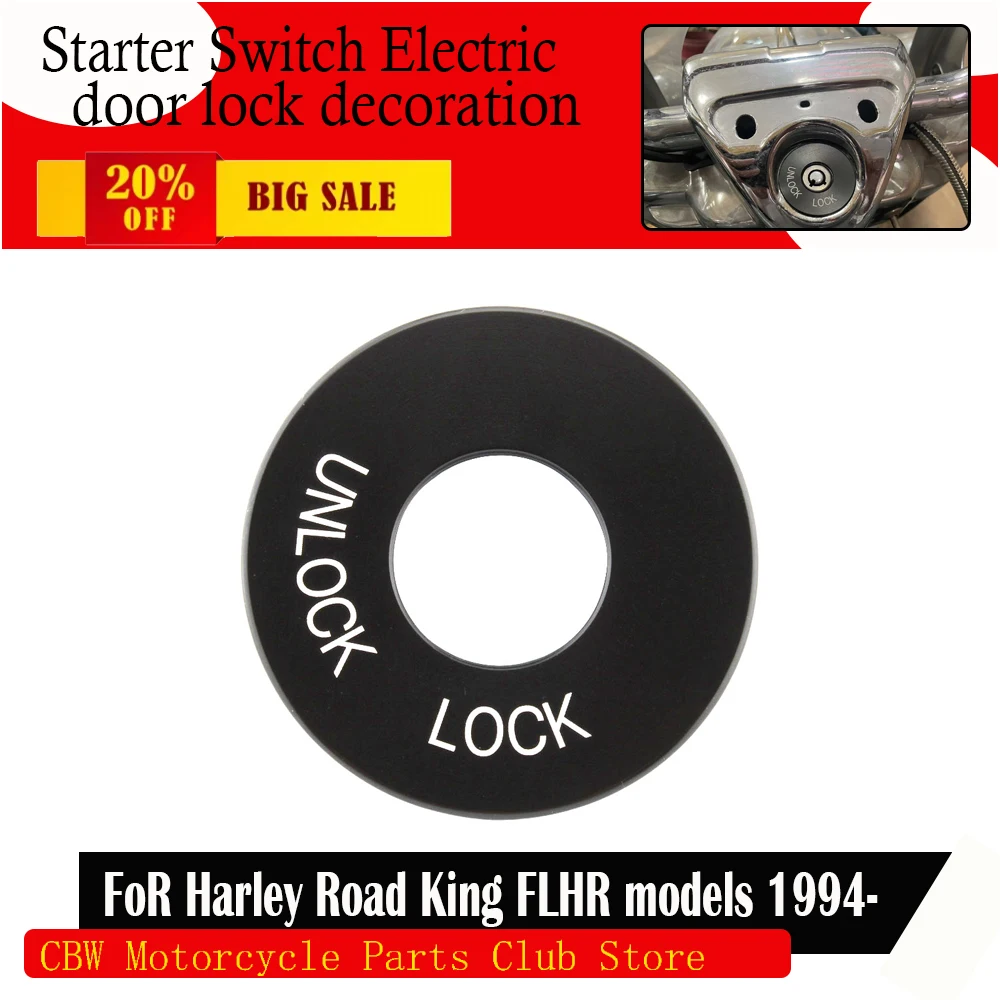 FoR Harley Road King FLHR models 1994-Subsequent years Motorcycle Starter Switch Electric door lock decoration