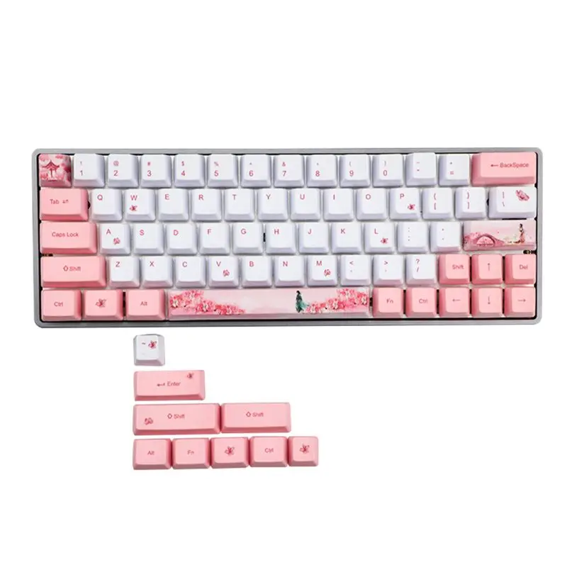 Bàn phím PBT Keycap Dye-Sublimation Bàn phím Keycap dễ thương