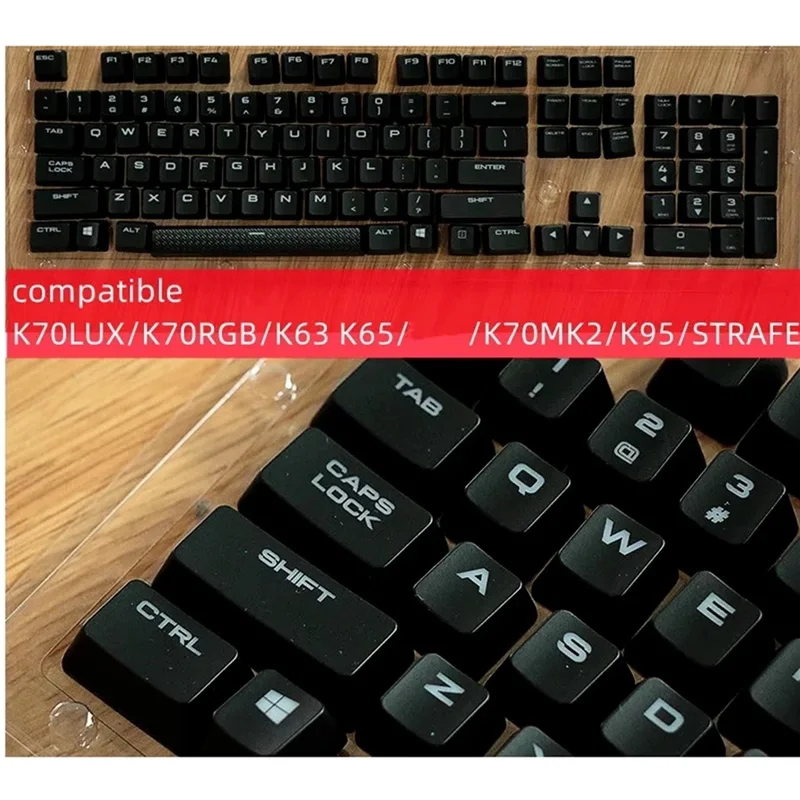 ABS Transparent Keycaps for Corsair K70 LUX/K70 RGB/K95/K65/k63/K70 MK2 Mechanical Keyboard, Full/Single