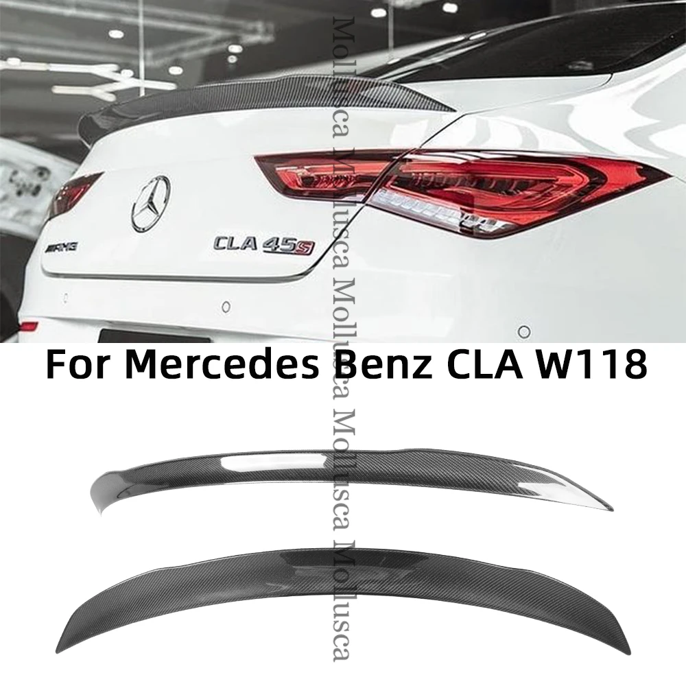 For Mercedes-Benz CLA W118 C118 AMG Style Carbon Fiber Rear Spoiler Trunk Wing 2019-2024 FRP honeycomb Forged