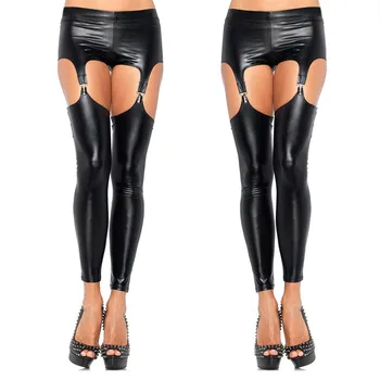 Leggings en Faux Cuir Sexy Punk Gothique Brcorporelle, 7.0, en PVC, Amissié, Tentation, Slim, Latex, Surintendant
