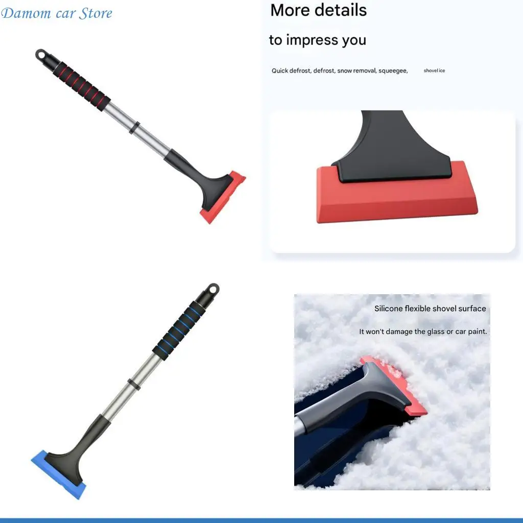 

A2UC Автомобильный скребок для льда на лобовом стекле, инструмент для удаления инея, скребок для льда, выдвижной