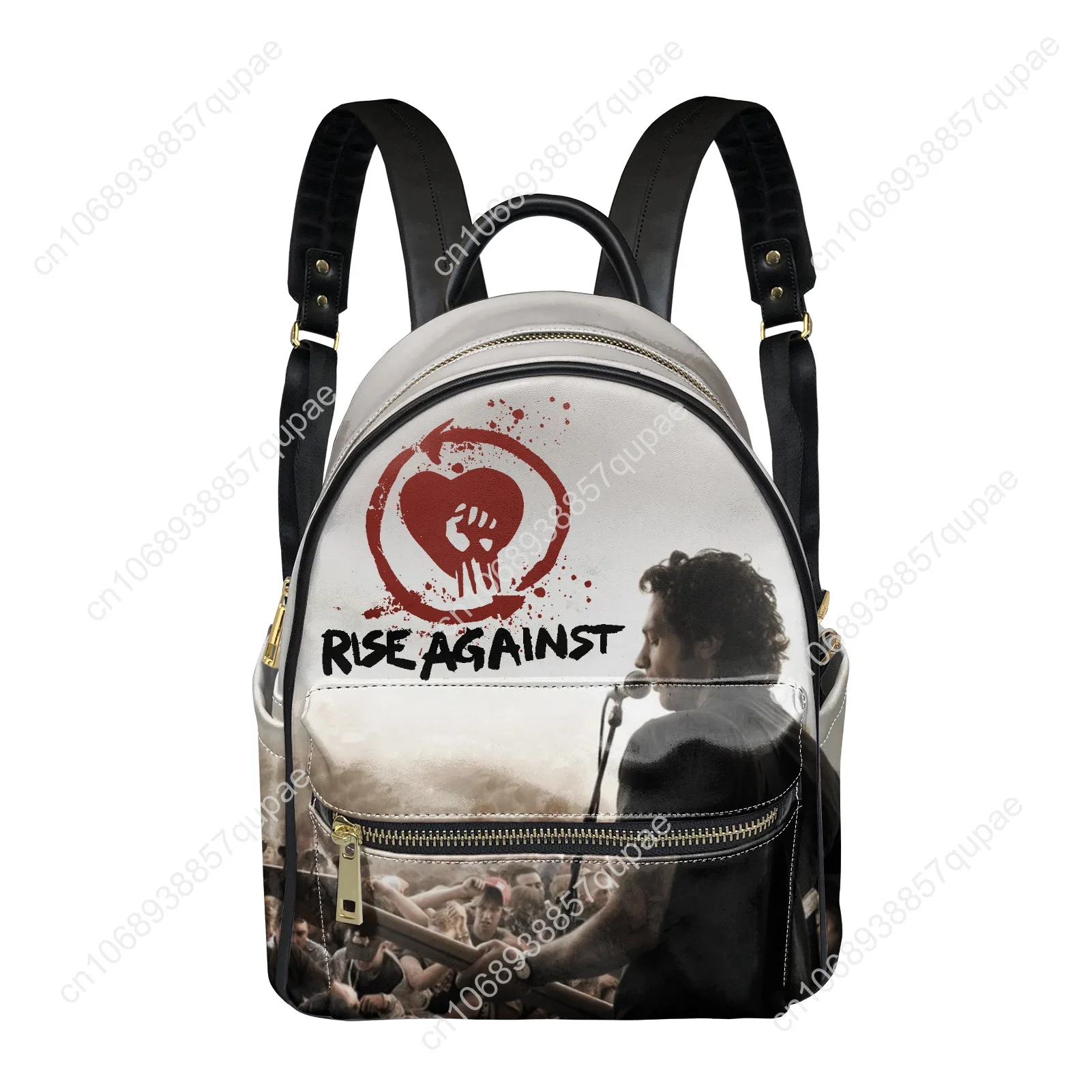 Rise Against Rock band Backpack Womens Men Personalized Double Shoulder Bag Business Travel Bookbag Rucksack Gift Daypack