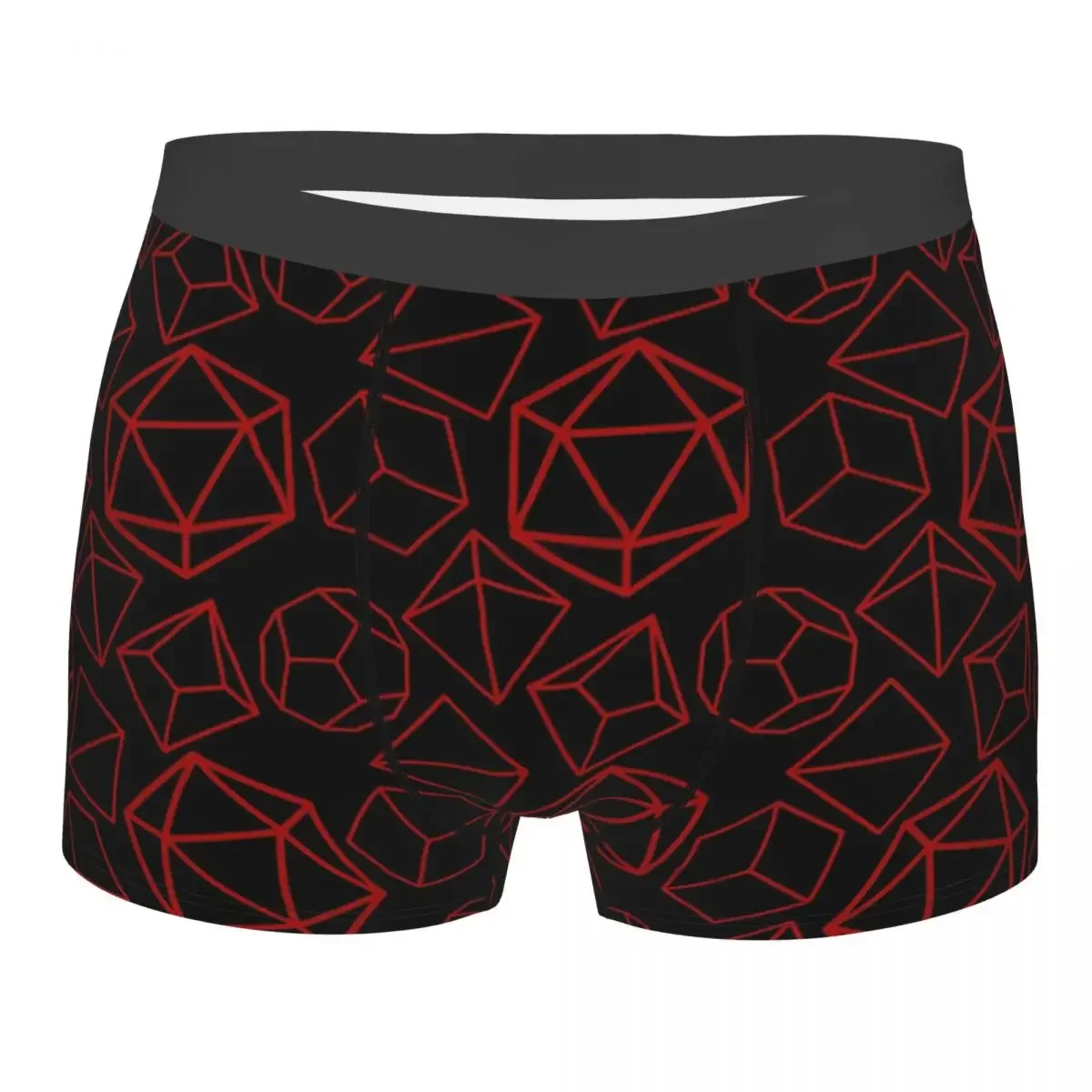 Dice Face BLACK RED DND 3D Three Dimensional Underpants Cotton Panties Male Underwear Ventilate Shorts Boxer Briefs