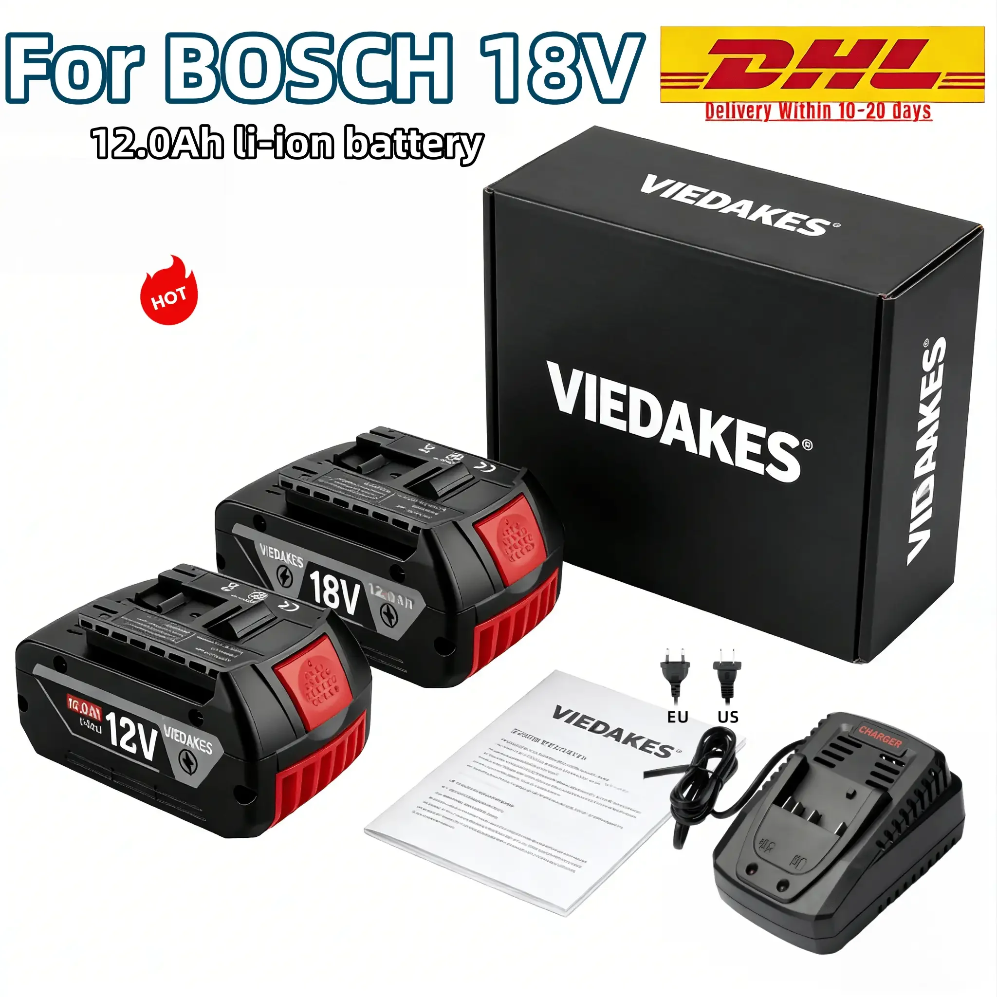 

for bosch 18V battery 8.0Ah reemplazo de batería de iones de litio GBA Professional GSR GSB BAT609G BAT622 para cargador