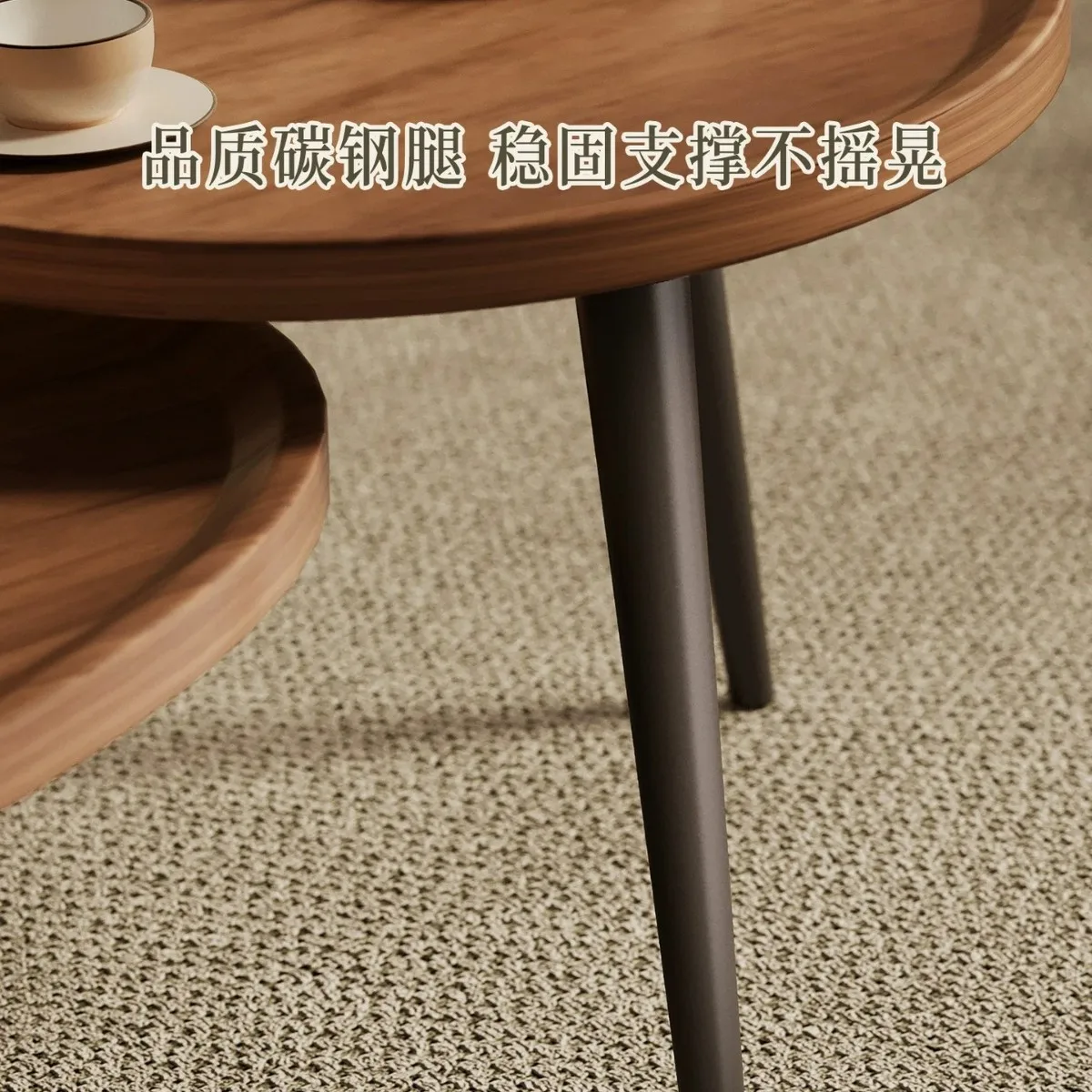 Cross-border wholesale Nordic small round mini coffee table home small apartment bedside low table simple balcony coffee table