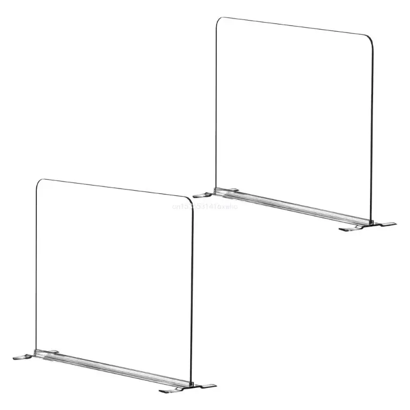 

Dropship Set of 2 Clear Plastic Shelf Partition for Bedroom Transparent Wardrobe Dividers Shelf Divider with Rounded Corner