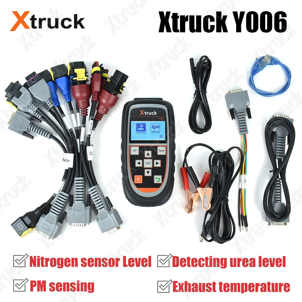 New upgrade Test Xtruck Y006 Truck Nitrogen Detector NOx PM Urea Level Pump Nitrogen Oxide Sensor Exhaust Temperature