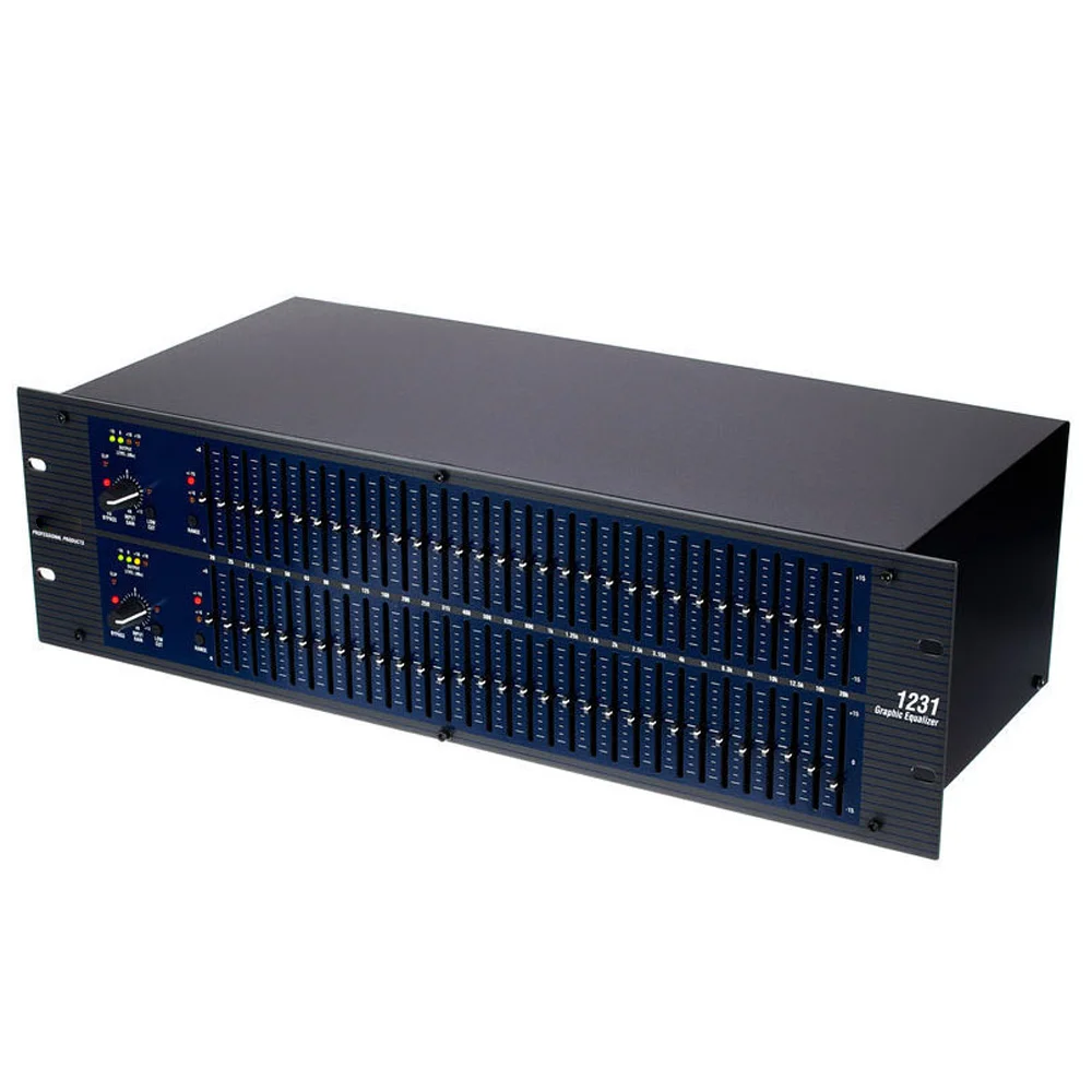 1231 Series Graphic Equalizer Dual Channel 3U 31-Band Audio Peripheral Equalizer for Audio Equipment System