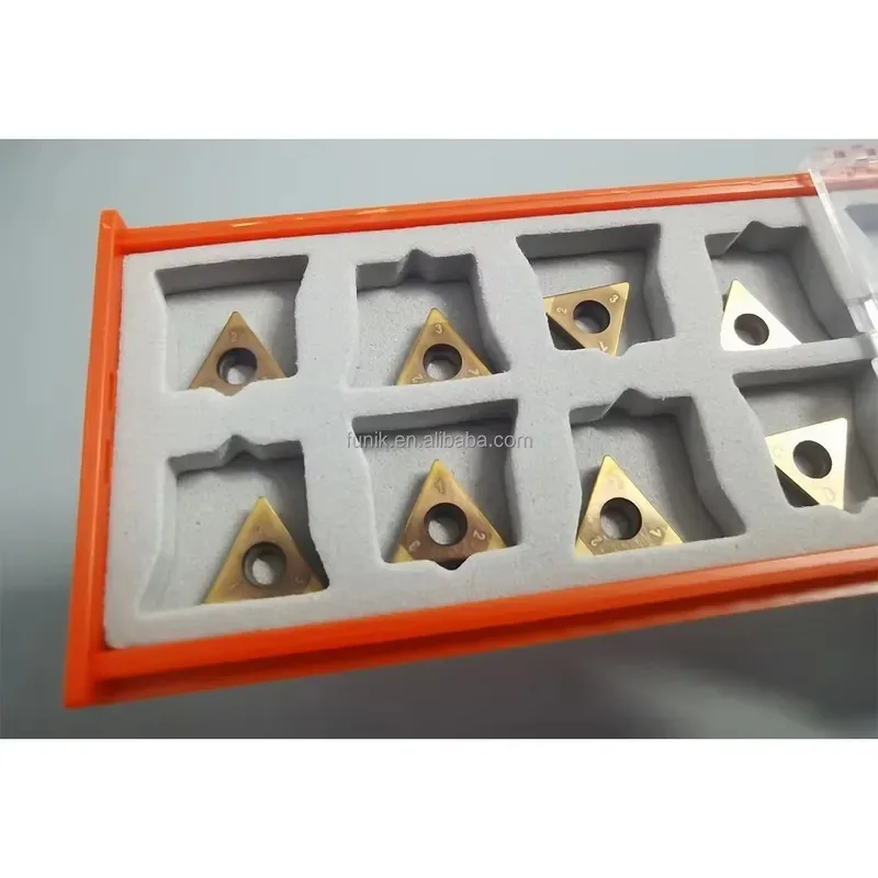 10pcs Funik Cutting Inserts TCGW TCGW0902 TCGW1102 TCGW1103 PCBN Insert with Coating