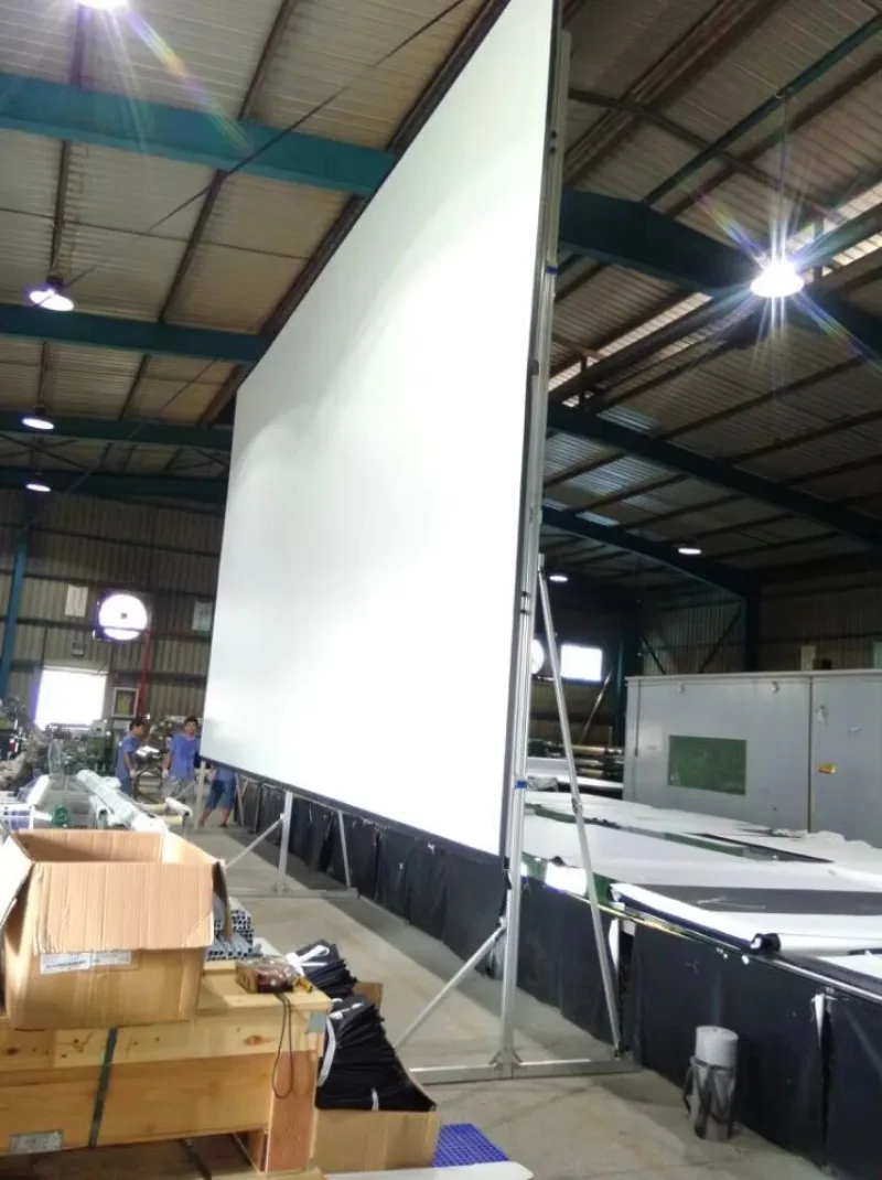 Future Brand 250 Inch 16:9 Quick Fold Projection Screen Front Rear Fabric with Flight Case Portable Foldable Easy Install