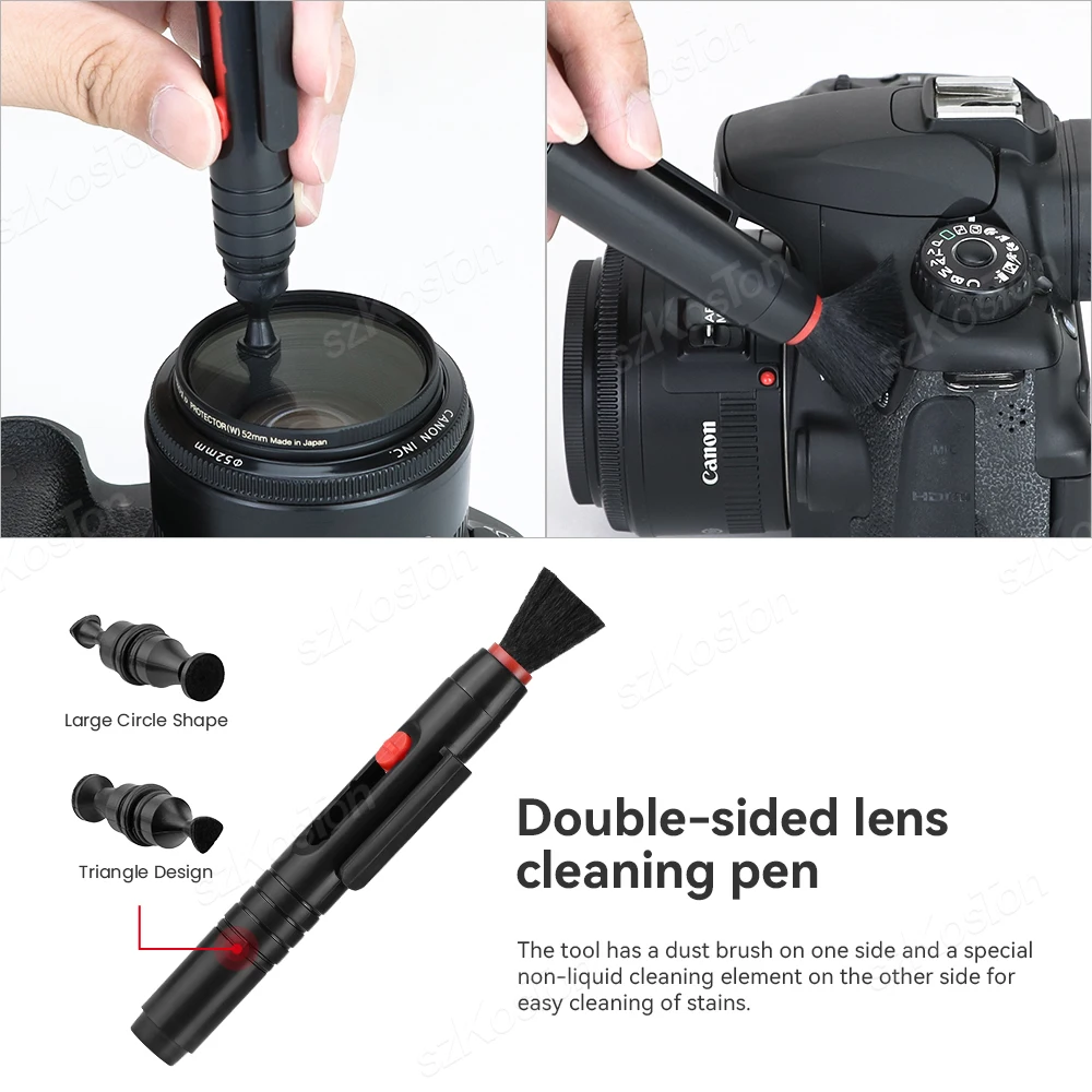 Professional DSLR Camera Cleaning Kit with Cleaning Swabs Microfiber Cloths Camera Cleaning Pen for Camera Lens Optical Lens