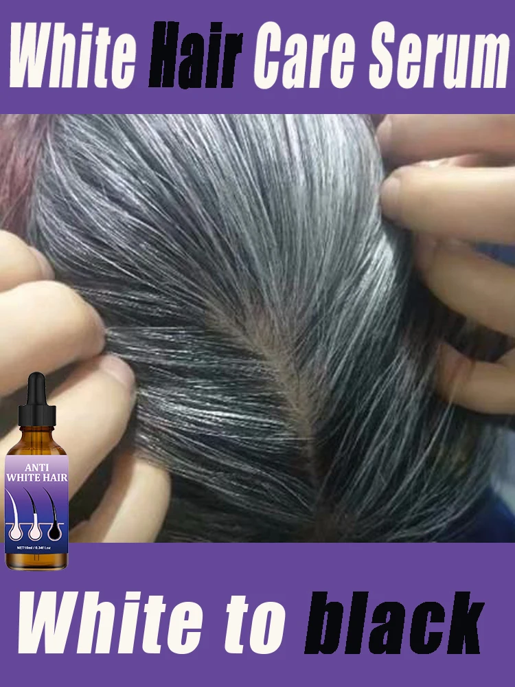 

BACK TO Natural Hair Color White To Black Natural Color Repair Nourish Essence Anti-gray Anti Loss Care Men Women