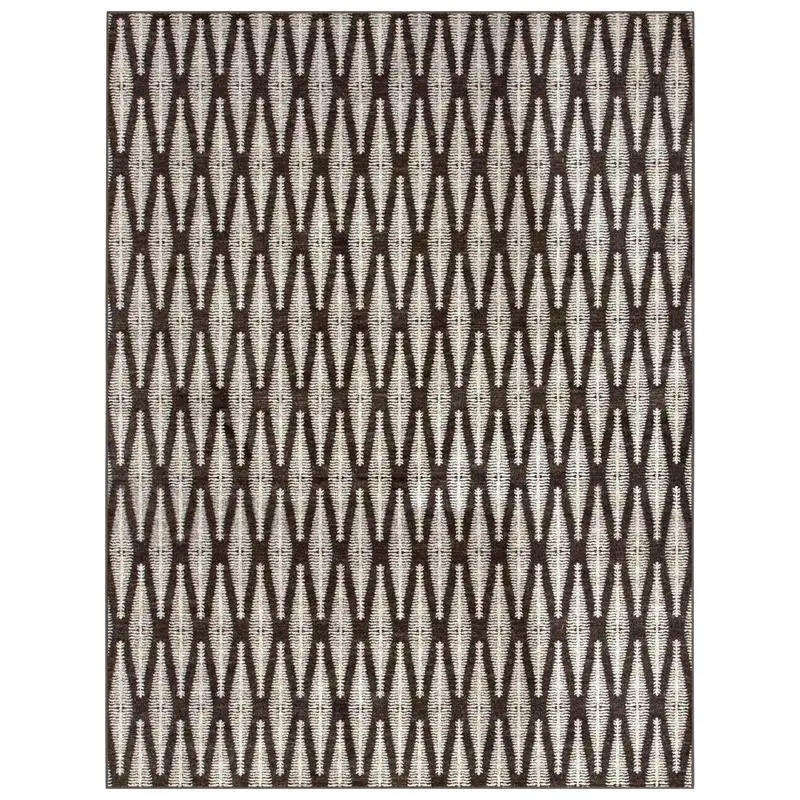 

Sonoma Mesilla Ivory Brown Area Rug Soft Durable Modern Design for Living Room Bedroom 5x7 Feet
