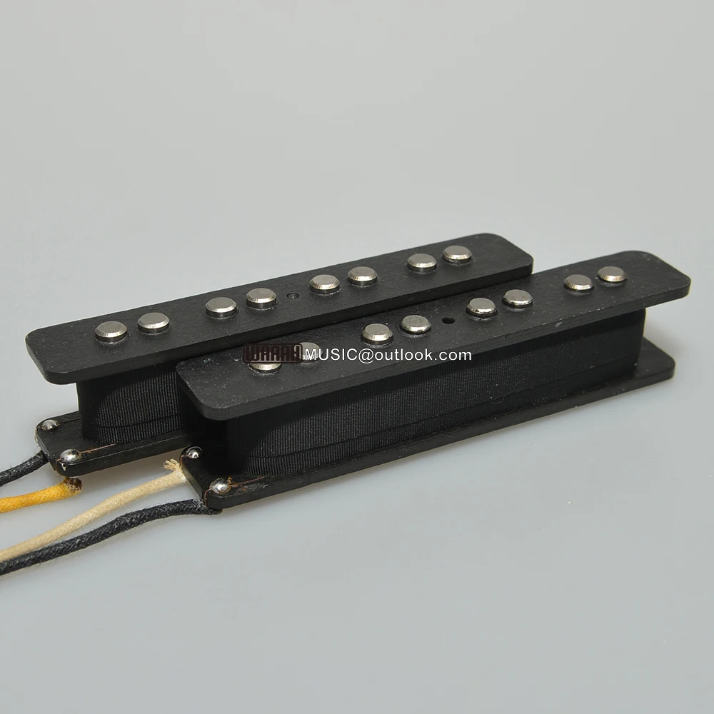 4 String Jazz Bass Pickup Set Alnico V Open Black Cover for JB Bass