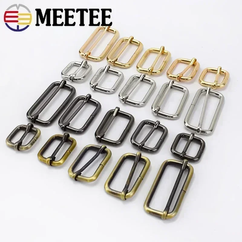 10/20Pcs 13-50mm Metal Slides Tri-glides Roller Pin Buckles Handbag Strap Slider Adjuster Belt Buckle DIY Bag Garment Accessoies