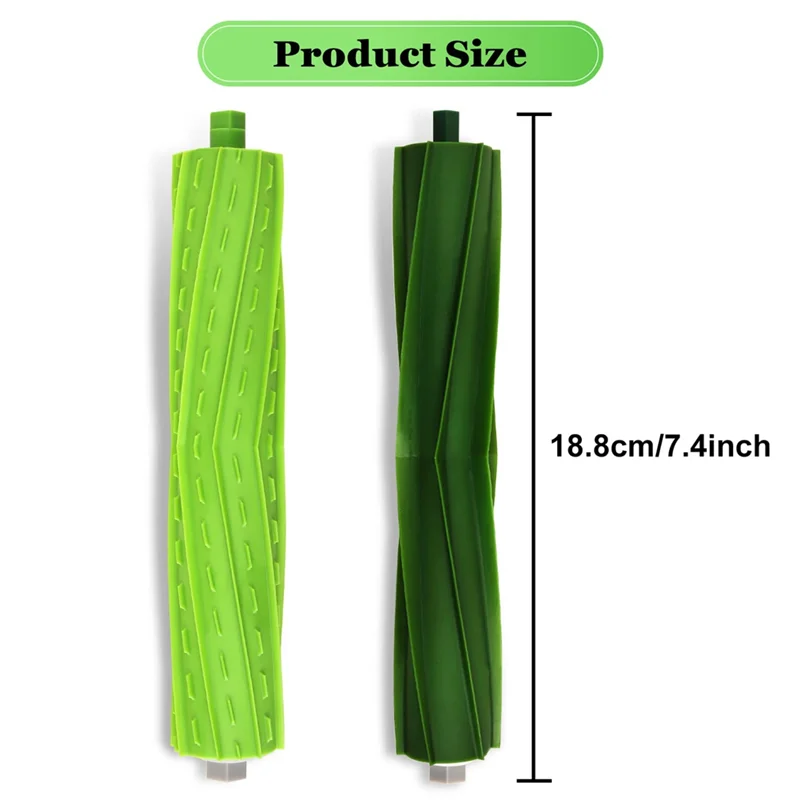 ABKR-2Set ملحقات لـ Irobot Roomba I7 I7+ I3 I3+I4 I6 I6+I8 I8+/Plus E5 E6 E7 I, E & J Series Vac فرش دوارة مطاطية