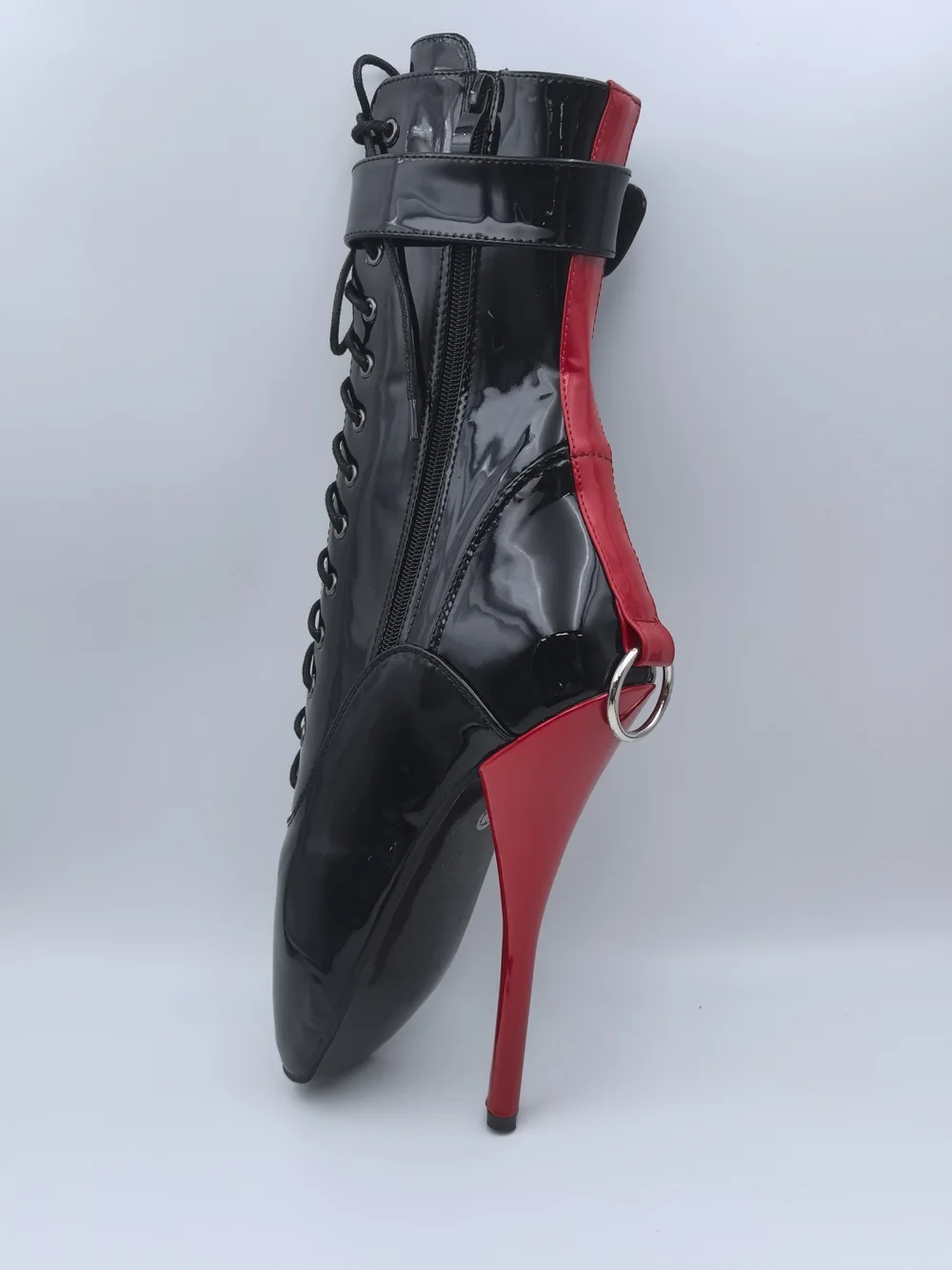 

18cm Sky-High Heels Ballet Boots Women Sexy Ankle Botas,Unisex Fetish Cross-dressing Shoes,Goth Spike Heel,Black,Custom Color