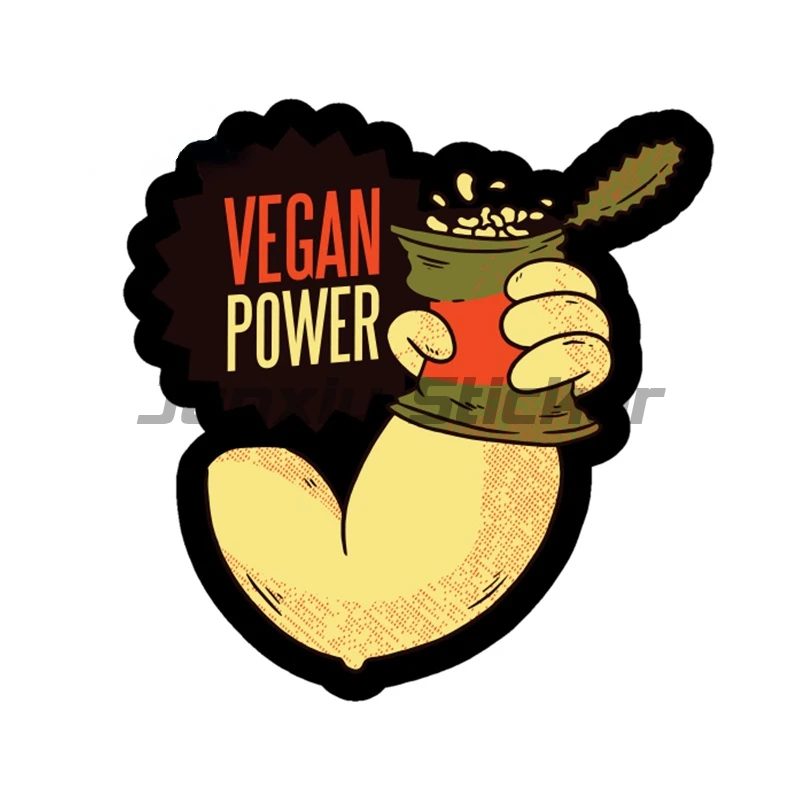 Vegan Power Graphics Funny Car Stickers Waterproof Vinyl Decals Occlusion Scratch Car Assessoires Decor