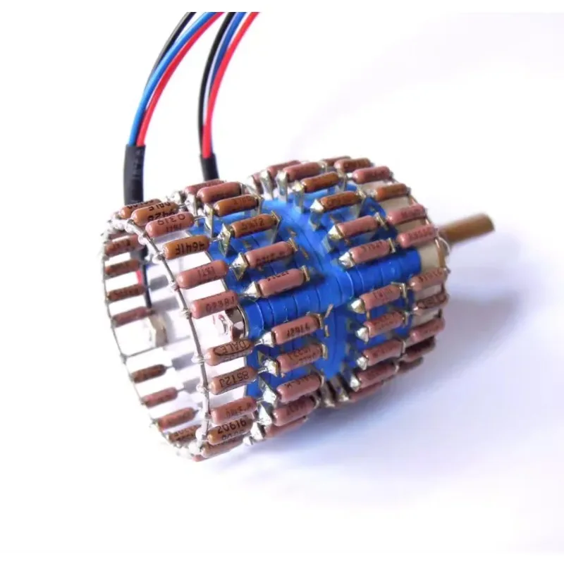 Taiwan-made copper shaft 24-speed dual-channel DALE full brown L-type volume potentiometer