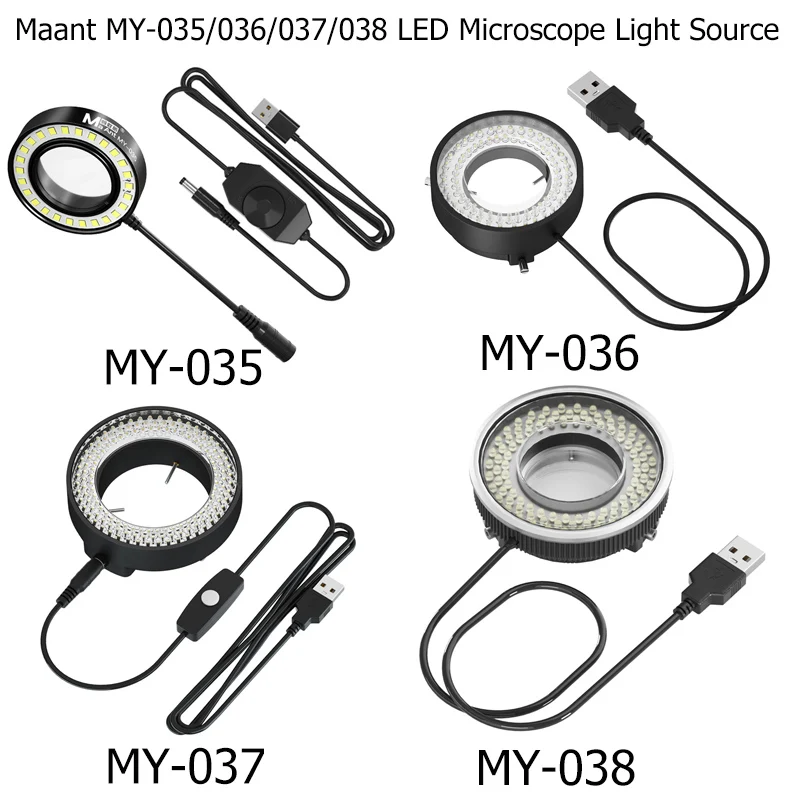 MaAnt MY-035 MY-036 MY-037 MY-038 Microscope Dustproof Light Source for Mobile Phone Repair LED Microscope Ring Lamp