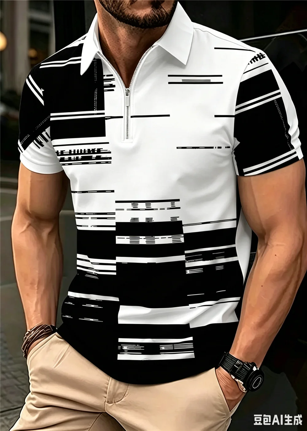 Fashion Plaid Striped Men's Polos T-Shirts Summer Short Sleeve 3d Printed Street Male POLO Tee 6XL Large Size Casual Tops