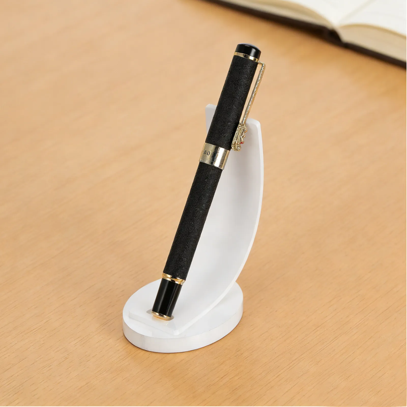 Acrylic Pen Holder 3 Piece Desk Display Stand for Pencils Makeup Brushes Paintbrushes Office Storage White