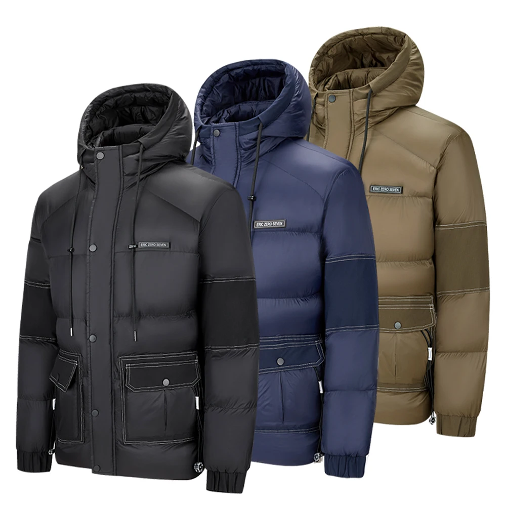 

Men's Cotton-Padded Jacket 2025 Winter Fleece-Lined Thickened Multi-Pocket Men's Cotton Coat Large Size Casual Cotton-Padded Jacket