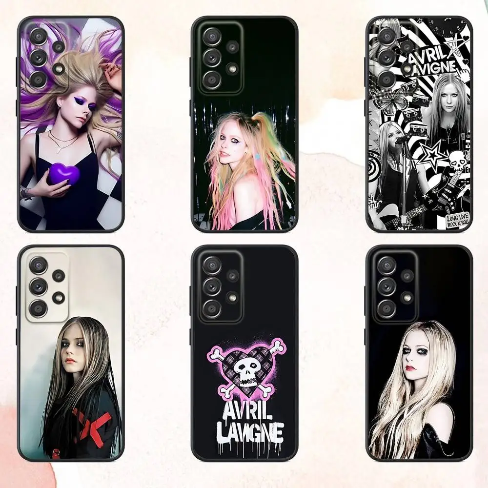 

Singer A-Avril L-Lavigne Phone Case For Samsung S25,S24,S21,S22,S23,S30,Ultra,S20,Plus,Fe,Lite,Note,10,9,5G Black Cover