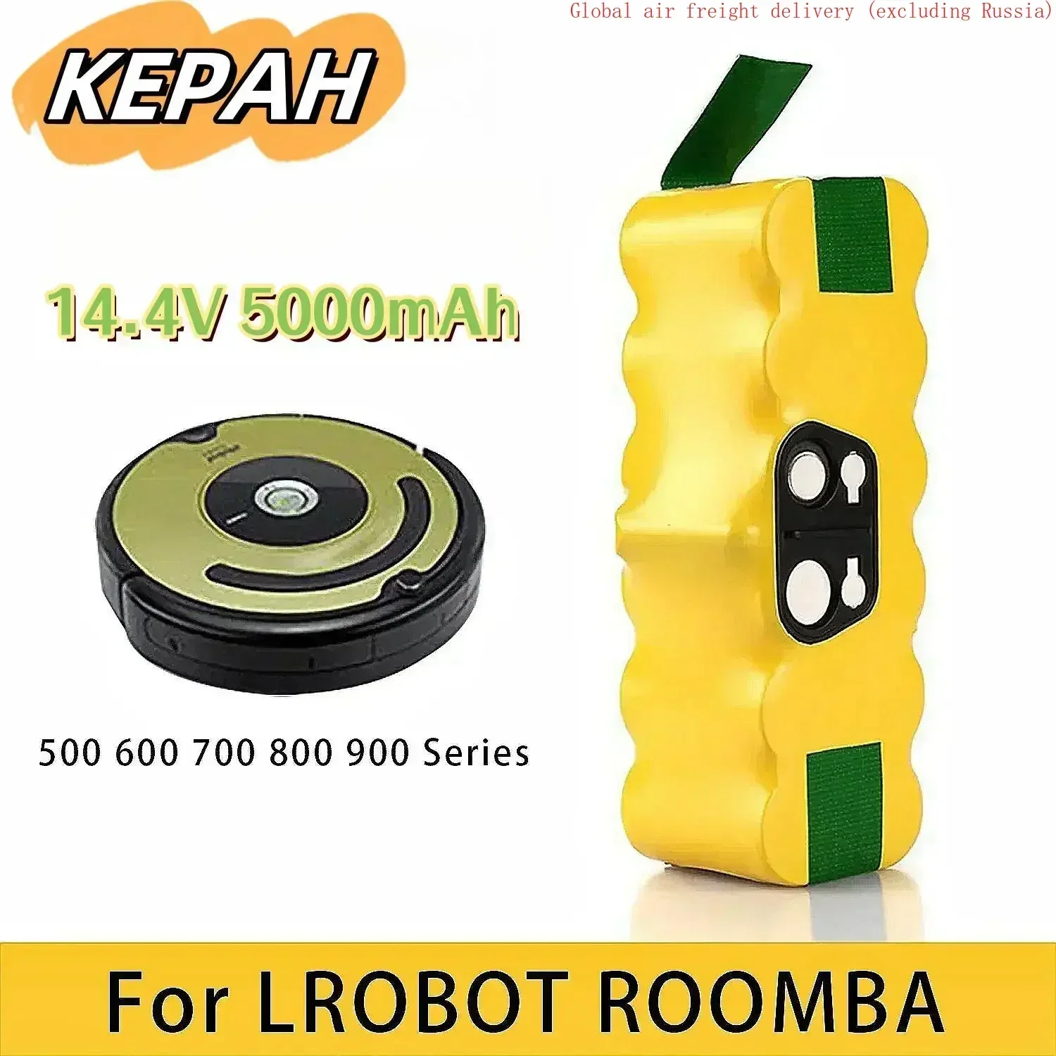 

14.4V 5000mAh robot vacuum cleaner battery, suitable for IRobot Roomba 500 600 700 800 900 series 14.4V 620 650 770 780 580, etc