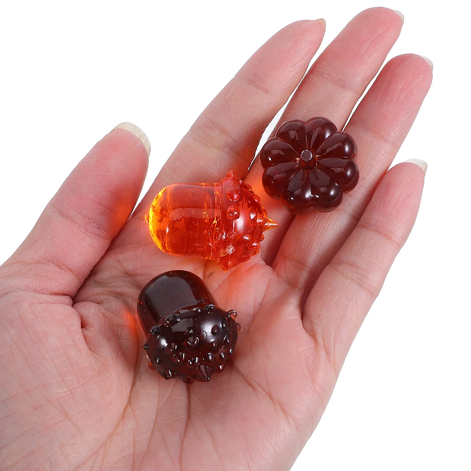 

100Pcs Autumn Fall Vase Filler Decorations Mini Pumpkins Acorns Maple Leaves Thanksgiving Table Centerpieces Home Decor